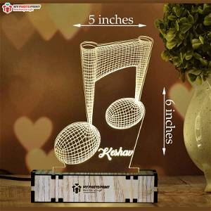 Personalized Musical Acrylic 3D illusion LED Lamp with Color Changing Led and Remote#1387