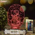 Personalized Angel Acrylic  3D illusion LED Lamp with Color Changing Led and Remote#1391