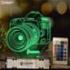 PERSONALIZED CAMERA ACRYLIC 3D ILLUSION LED LAMP WITH COLOR CHANGING LED AND REMOTE#1392