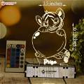 Personalized Simmba Acrylic 3D illusion LED Lamp with Color Changing Led and Remote# 1400