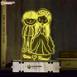 Personalized Cartoonist Couple Acrylic 3D illusion LED Lamp with Color Changing Led and Remote #1576