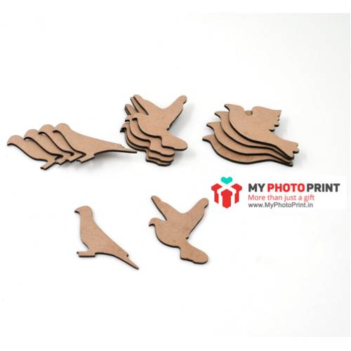 BIRD MDF Wooden Craft Cutout Shapes & Patterns - DIY SET OF 15