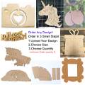 Customized MDF Wooden Craft Cutout Any Shapes & Patterns | Minimum Order 5 Pcs