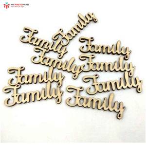 Family MDF Wooden Craft Cutout Shapes & Patterns - DIY SET OF 10