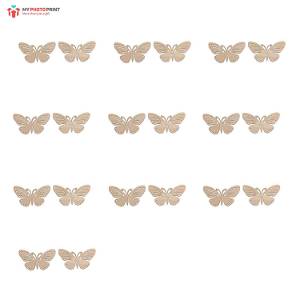 Butterflies Design MDF Wooden Craft Cutout Shapes & Patterns - DIY SET OF 10 (minimum 10 Quantity)