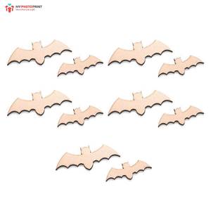 Bats MDF Wooden Craft Cutout Shapes & Patterns - DIY SET OF 10 (minimum 10 Quantity)