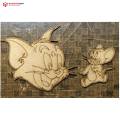 Pair Tom and Jerry Shape MDF Wooden Craft Cutout Any Shapes & Patterns | Minimum Order 5 Pcs
