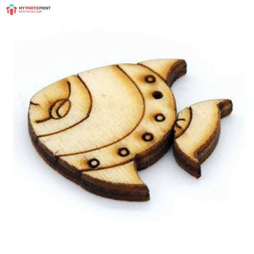 Aqua Animals Design MDF Wooden Craft Cutout Any Shapes & Patterns | (Pack Of 12pcs)