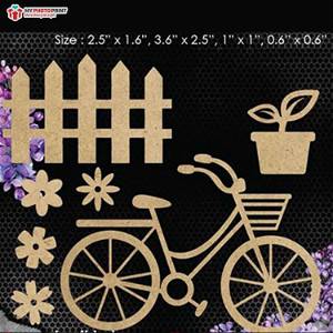Mini Cut Out MDF Wooden Craft Cutout Any Shapes & Patterns | (Pack Of 48pcs)
