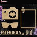 Memories MDF Wooden Craft Cutout Any Shapes & Patterns | (Pack Of 48pcs)