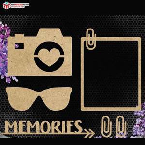 Memories MDF Wooden Craft Cutout Any Shapes & Patterns | (minimum 10 Quantity)