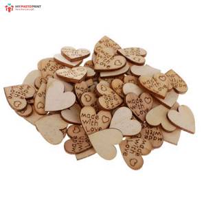 Heart MDF Wooden Craft Cutout Any Shapes & Patterns | Minimum Order 50 Pcs