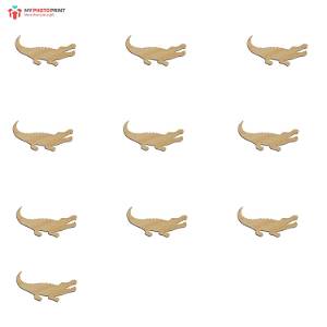Crocodiles MDF Wooden Craft Cutout Shapes & Patterns - DIY SET OF 10 (minimum 10 Quantity)