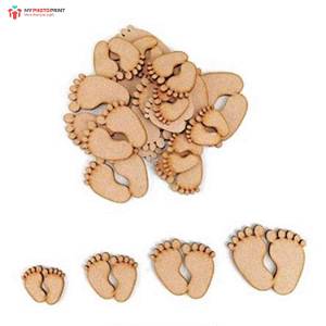 Cute Baby Feet Craft Shapes MDF Wooden Craft Cutout Shapes & Patterns - DIY (minimum 10 quantity)