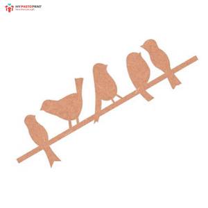 Birds MDF Wooden Craft Cutout Any Shapes & Patterns | (minimum 10 Quantity)