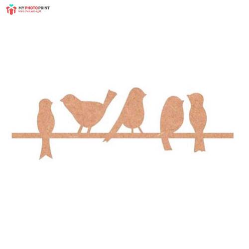 Birds MDF Wooden Craft Cutout Any Shapes & Patterns | Minimum Order 5 Pcs