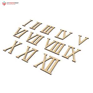 Roman Numerals MDF Wooden Craft Cutout Any Shapes & Patterns | Minimum Order 12 Pcs (I to XII)