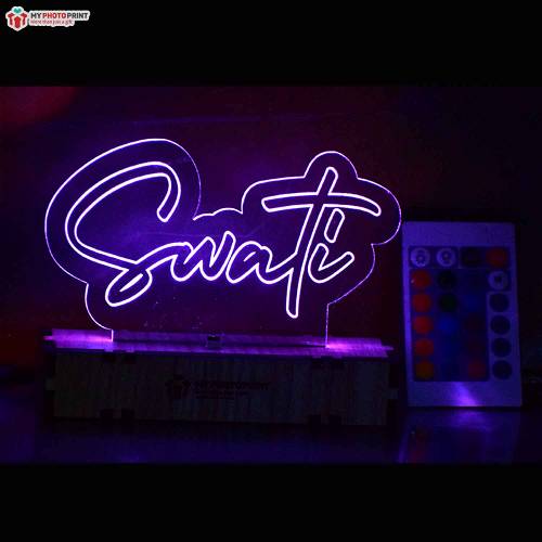 Personalized Name Acrylic 3D illusion LED Lamp with Color Changing Led and Remote #1633