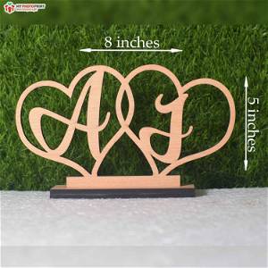 Customized Heart A TO Z ALPHABET Wooden Table Top