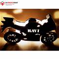 Customized Bike Wooden Name Board Multi Color Led and Remote#1255
