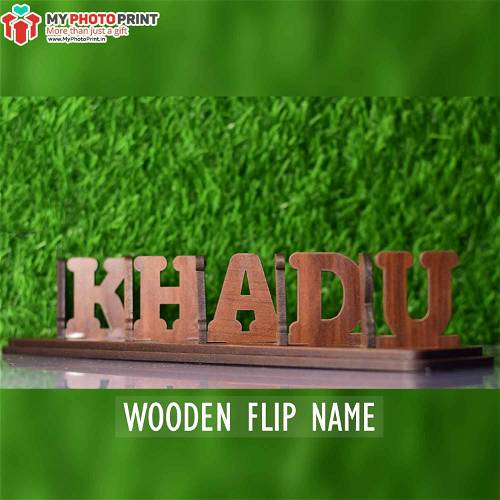 Two-Faced Wooden Flip Name Gift for Lovers with Couple Names