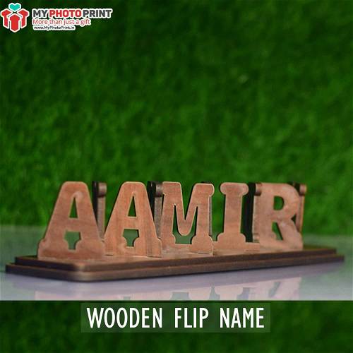 Two-Faced Wooden Flip Name Gift for Lovers with Couple Names