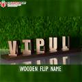 Customized Double Side Flip Wooden Name