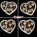 Customized Heart Love Family Wooden Wall Hanging #1940