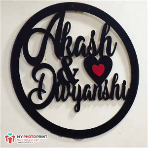 Customized Your Name or Text Wooden Frame Wall Hanging #128