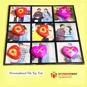 Personalized Tic Tac Toe Board Game With 9 Photos