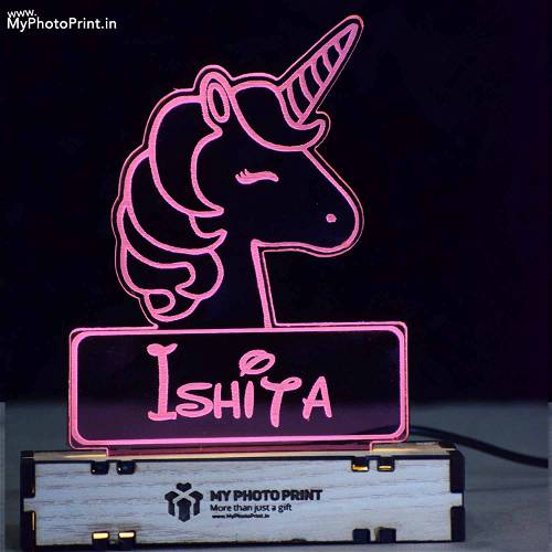 Customized Unicorn Acrylic 3d Illusion Led Lamp With Color Changing Led And Remote#2119