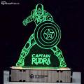 Customized Captain America Acrylic 3d Illusion Led Lamp With Color Changing Led And Remote#2124