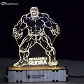 Customized Hulk Acrylic 3d Illusion Led Lamp With Color Changing Led And Remote#2131