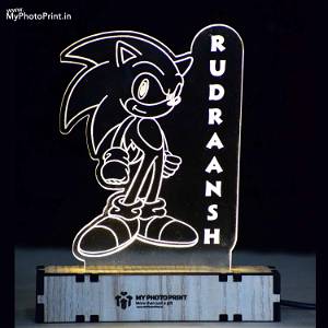 Customized Sonic The Hedgehog Viny Acrylic 3d Illusion Led Lamp With Color Changing Led And Remote#2136