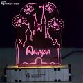 Customized Castle Acrylic 3d Illusion Led Lamp With Color Changing Led And Remote#2133