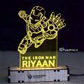 Customized Iron Man  Acrylic 3d Illusion Led Lamp With Color Changing Led And Remote#2134