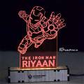 Customized Iron Man  Acrylic 3d Illusion Led Lamp With Color Changing Led And Remote#2134