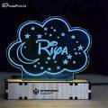 Customized Moon & Stars Acrylic 3d Illusion Led Lamp With Color Changing Led And Remote#2135