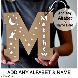 Customized A to Z Wooden Name Board #999-1