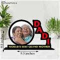 Customized Grandmother Round Photo Table Top 