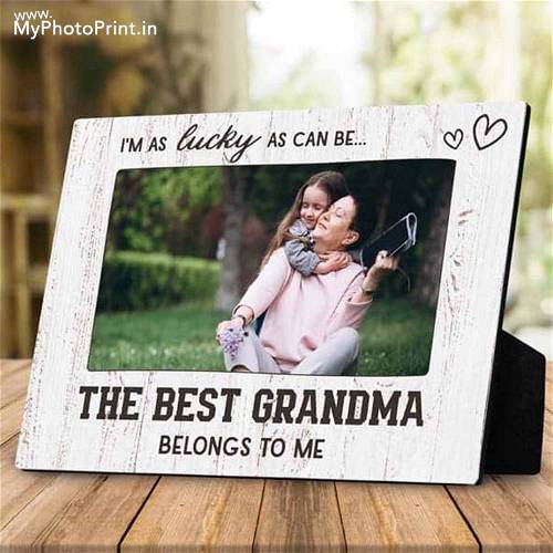 Personalized Grandmother Photo Wooden Table Top 