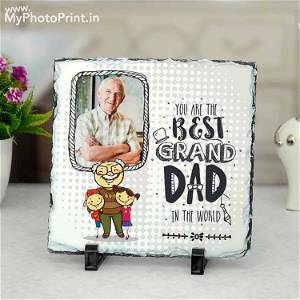 Personalized Grandfather Photo Wooden Table Top 