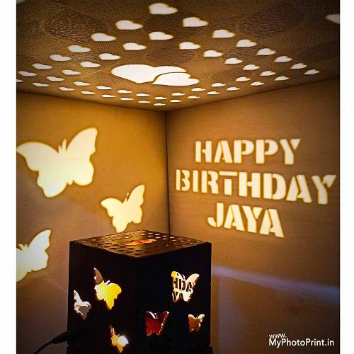 A Gift that Shines: Beautiful Butterfly Wooden Shadow Box with Electric Night Lamp, Perfect for Any Occasion