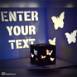 A Gift that Shines: Beautiful Butterfly Wooden Shadow Box with Electric Night Lamp, Perfect for Any Occasion