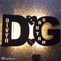  Personalized Special A TO Z Alphabetic Initial Wooden Name Board With 7 Different Lights and Remote