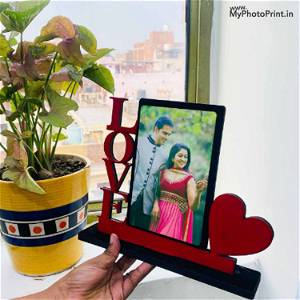Customized Love With Heart Photo Table Top #2174