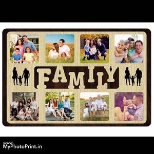 Customized Family Wooden Photo Frame Collage 8 Photos #2177