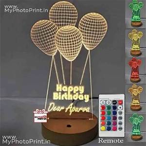 Personalized Ballons Acrylic 3D illusion LED Lamp with Color Changing Led and Remote SG