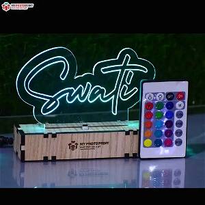 Personalized Name Acrylic 3D illusion LED Lamp with Color Changing Led and Remote SG
