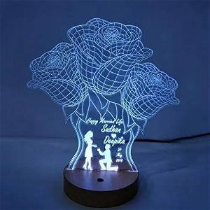Personalized Acrylic 3D illusion LED Lamp with Color Changing Led and Remote SG